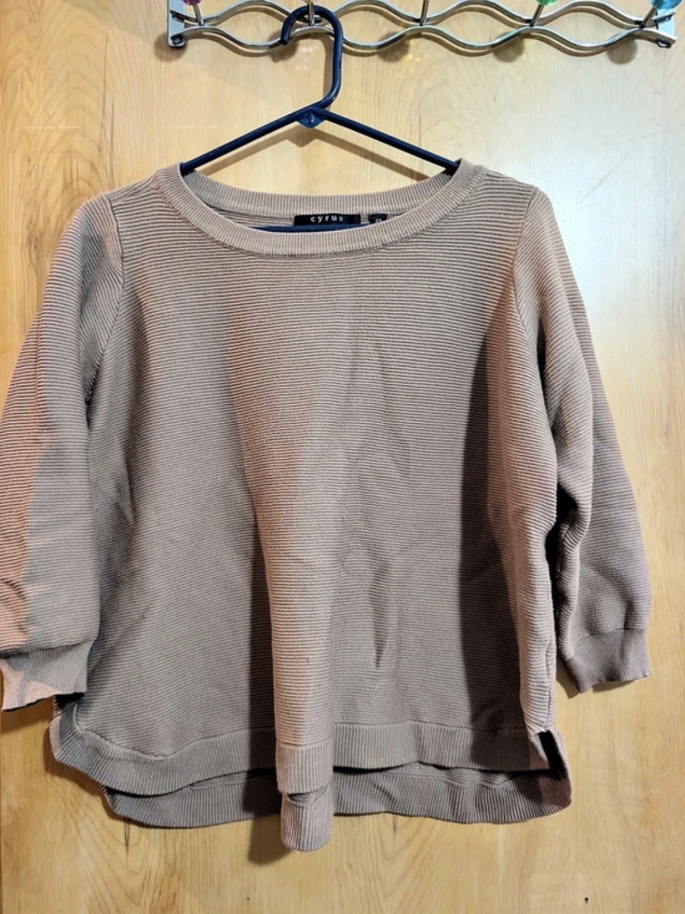 Cyrus Ribbed Sweater in Brown Size 2X Like New